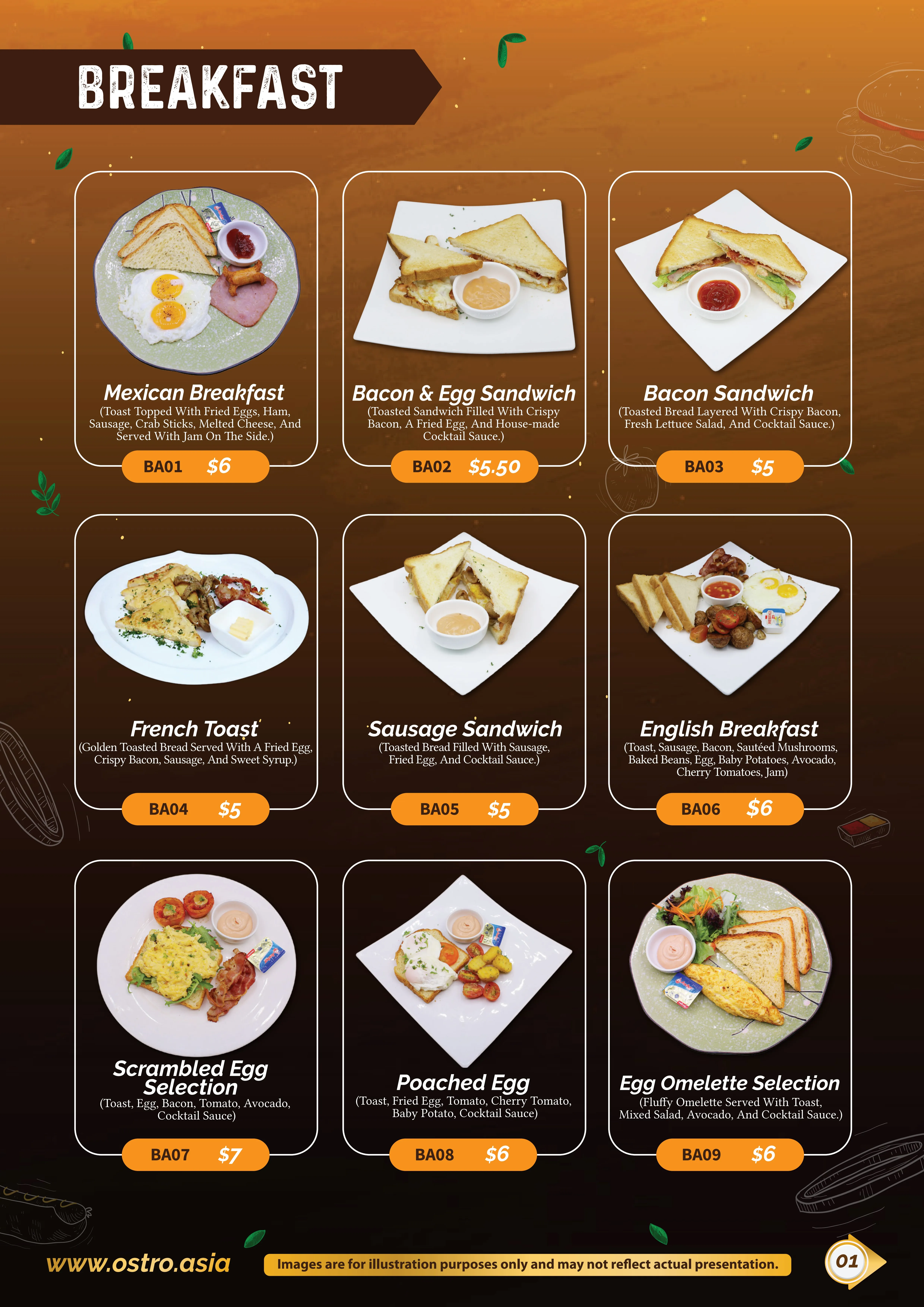 Breakfast Menu 1